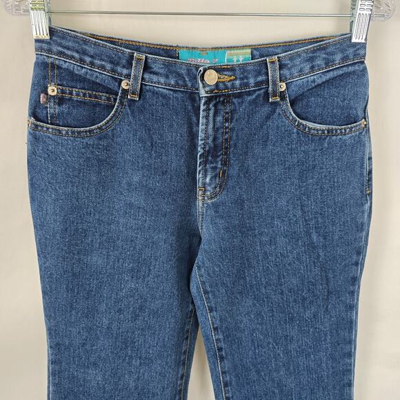 T.T. Blues Jeans Junior's 7 Blue Medium Wash Regular Fit Cotton - Picture 2 of 15